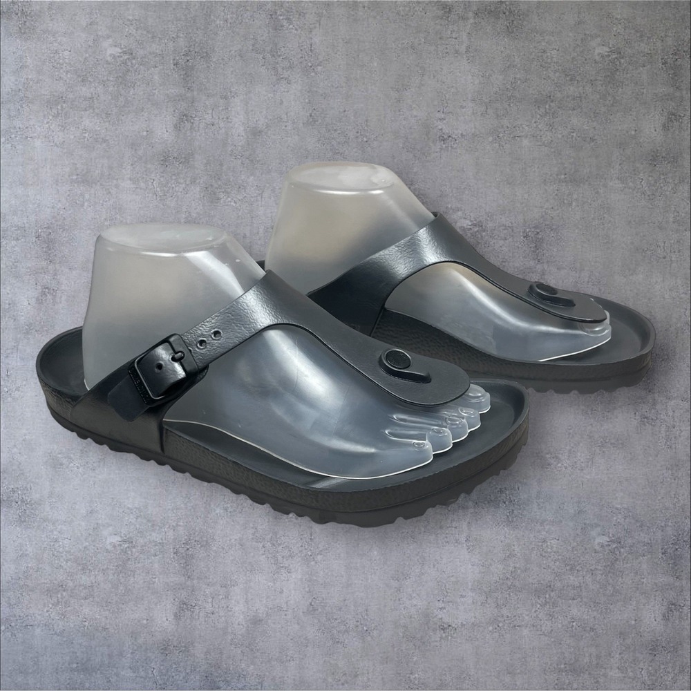 Birkenstock Gizeh EVA Sandals Metallic Anthracite Size EU 40 US 9 NIB